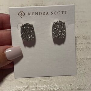 Kendra Scott White and Silver Earrings